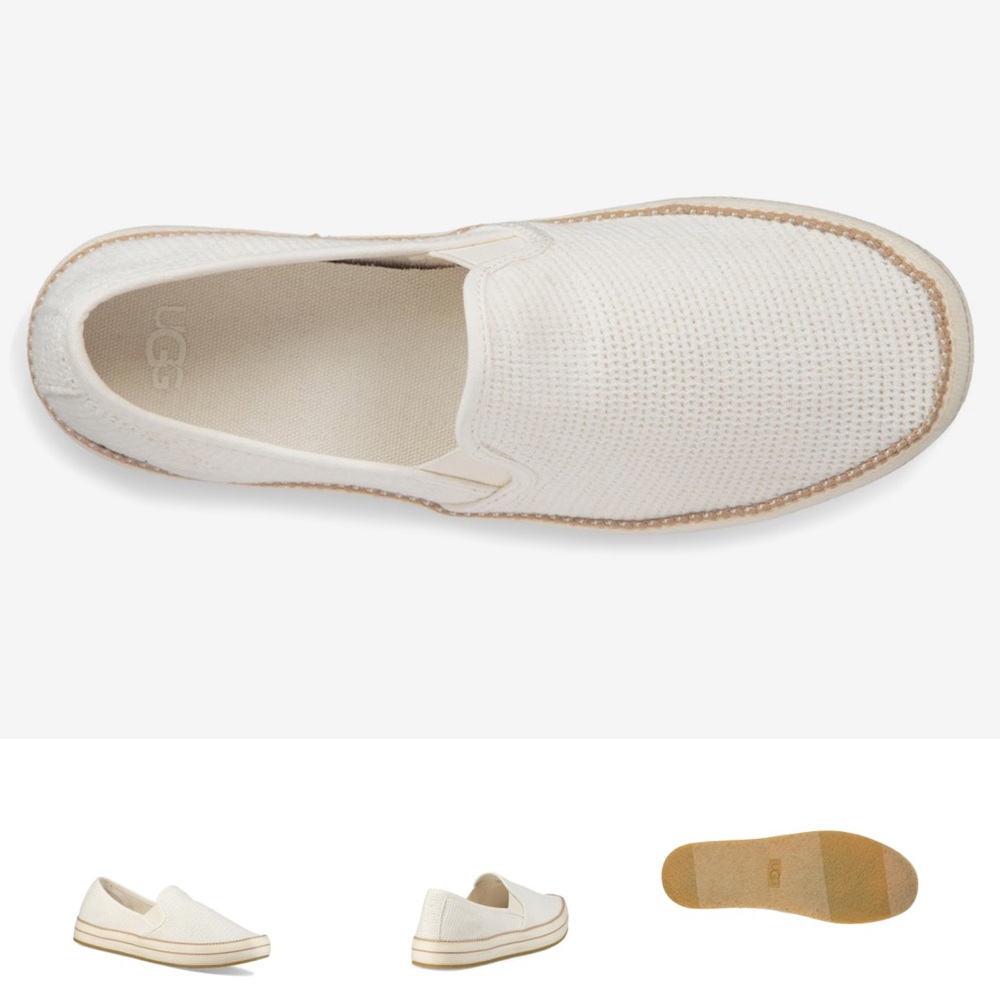 Uggs Bren slip on sneaker! Cream/white excellent condition as never worn